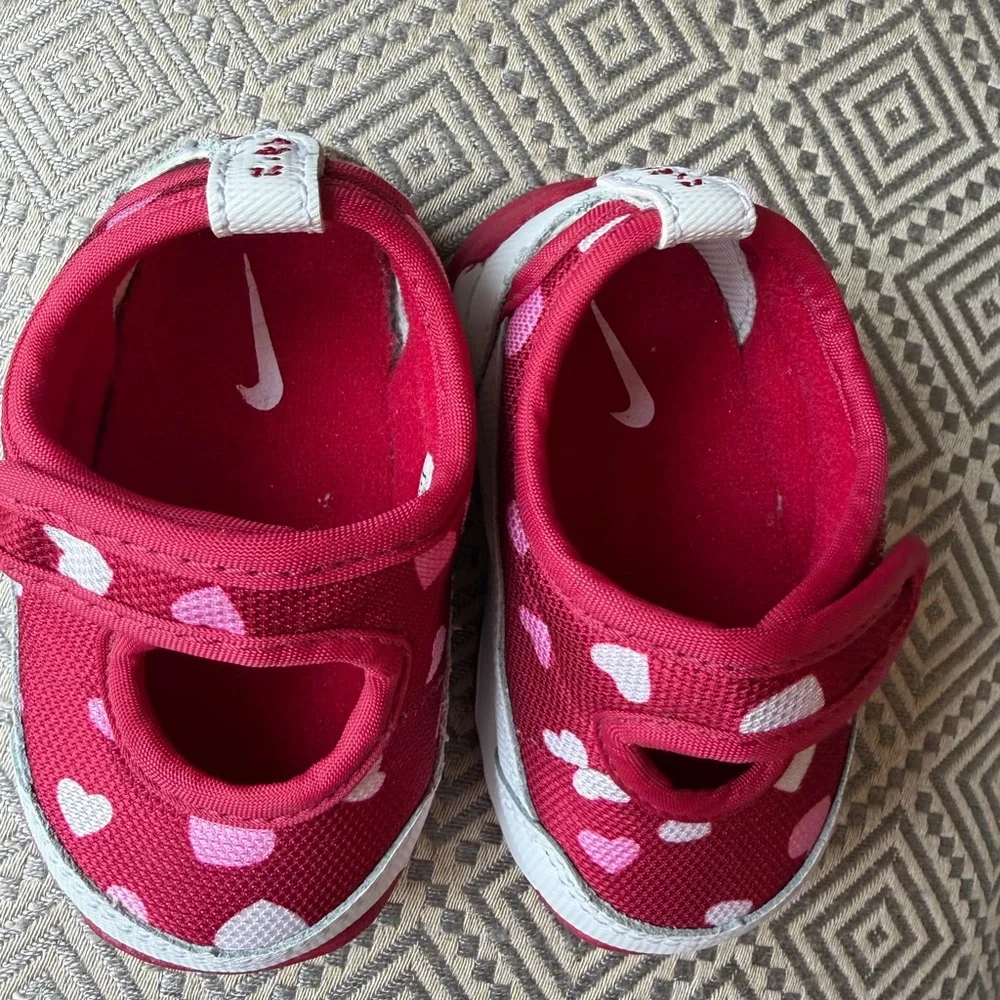 Nike Kids Red Heart Shoes and Pink Heart Gloves